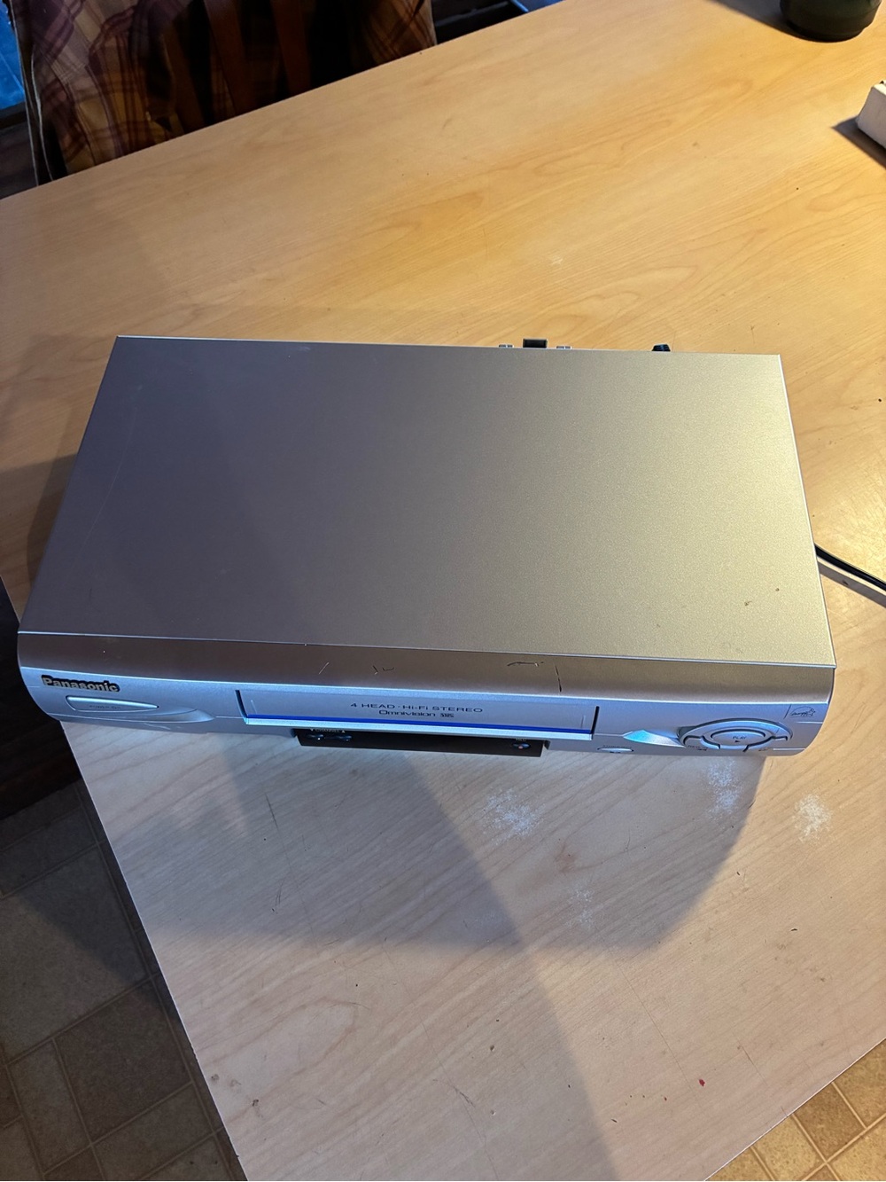 Panasonic Silver blue line PV-V4603s 4 head omnivision vcr player no remote